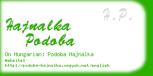 hajnalka podoba business card